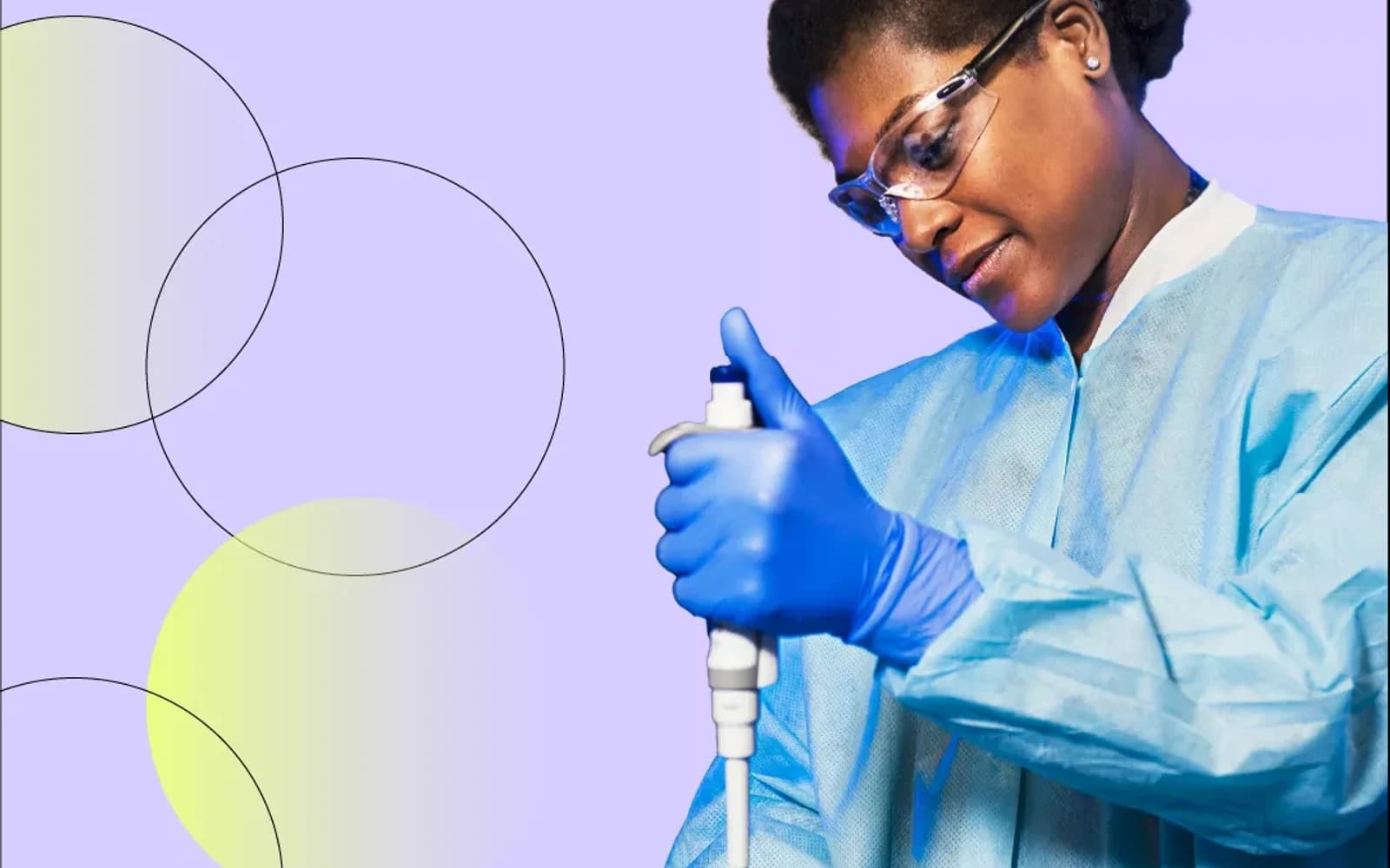 Clinical researcher operating laboratory equipment